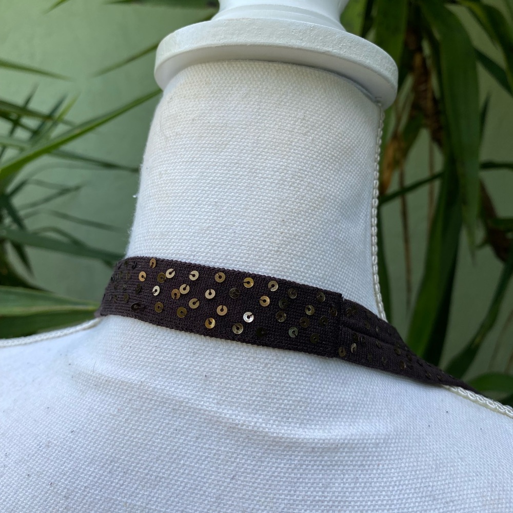 BCBGMAXAZRIA Brown Gold Sequin Tank - Picture 8 of 8